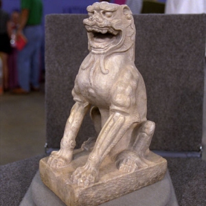 This elaborately carved marble lion made a splash at an Antiques Roadshow event in 2002.
