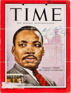 Dr. King's first appearance on Time magazine was in 1957. [Photo courtesy of Heritage Auctions]